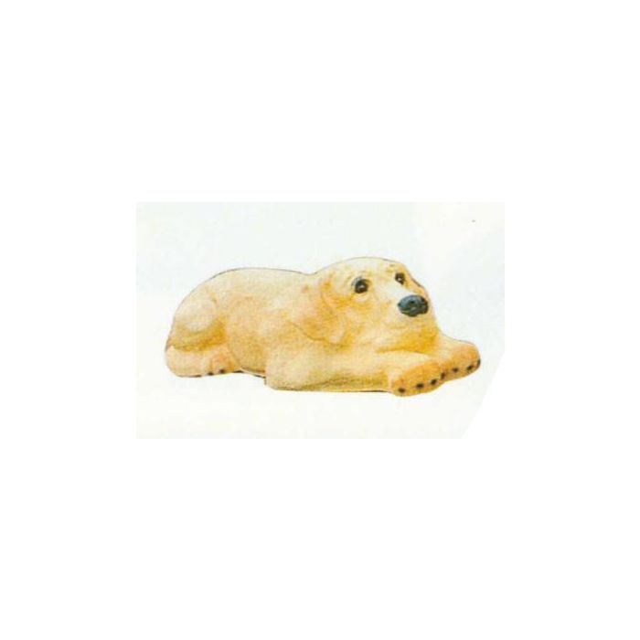 Labrador liegend beige lebensgroß Dekorationsfigur