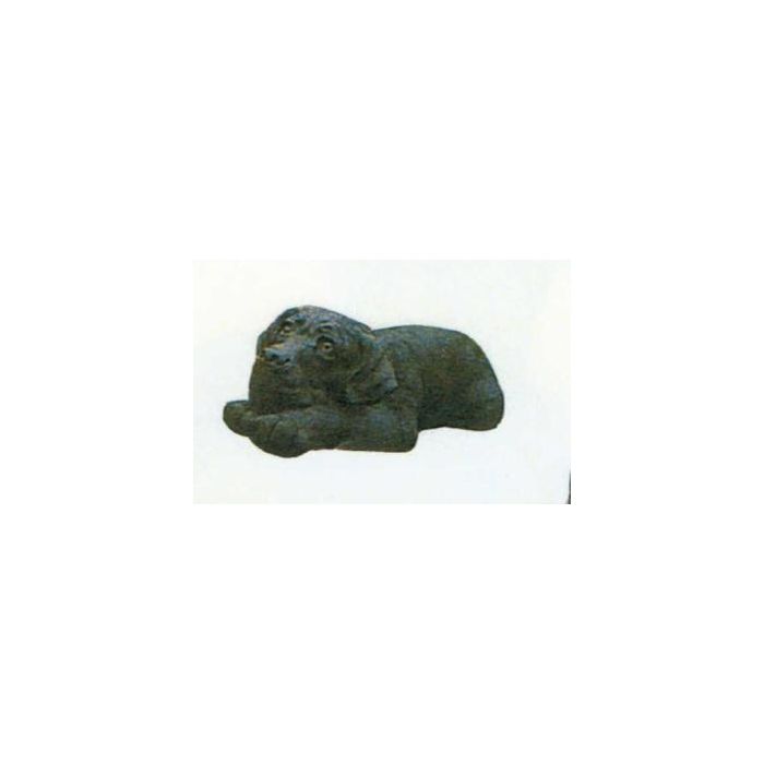 Labrador liegend schwarz lebensgroß Dekorationsfigur