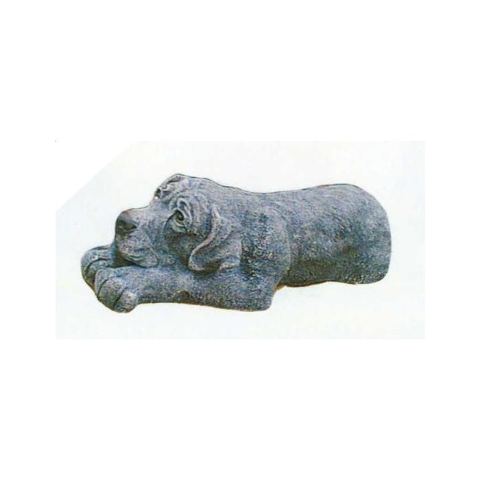 Labrador liegend grau lebensgroß Dekorationsfigur