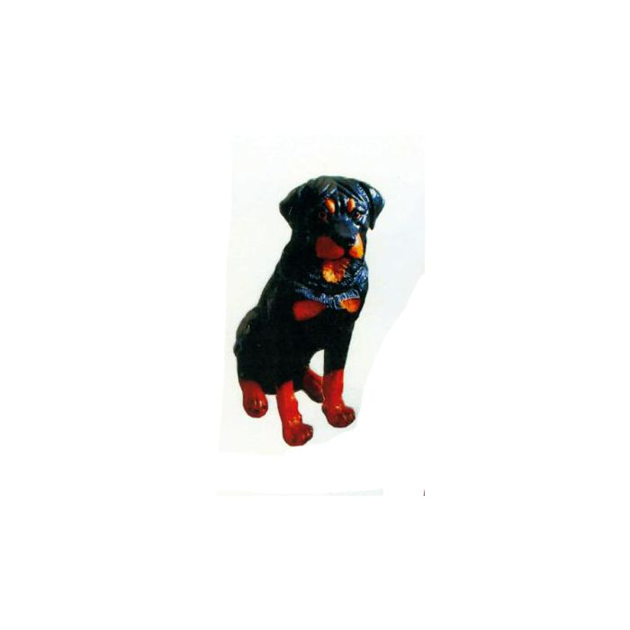 Rottweiler sitzend lebensgroß Dekorationsfigur