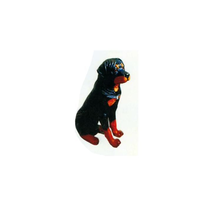Rottweiler sitzend lebensgroß Dekorationsfigur