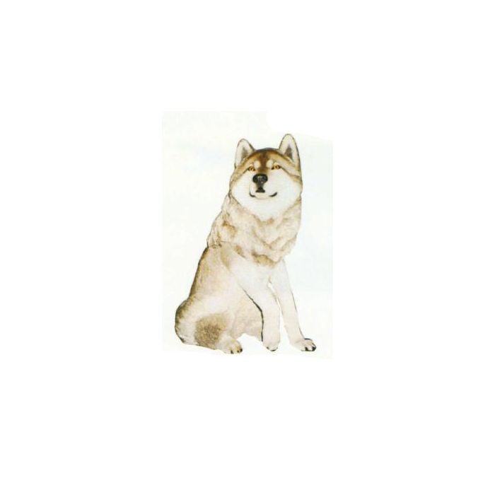Husky sitzend lebensgroß Dekorationsfigur