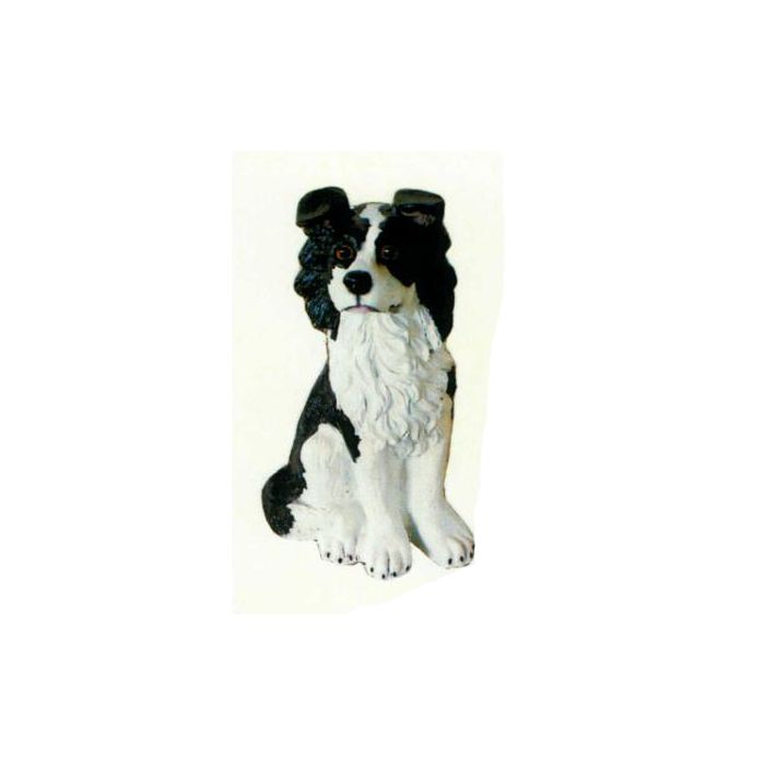 Border Collie sitzend lebensgroß Dekorationsfigur