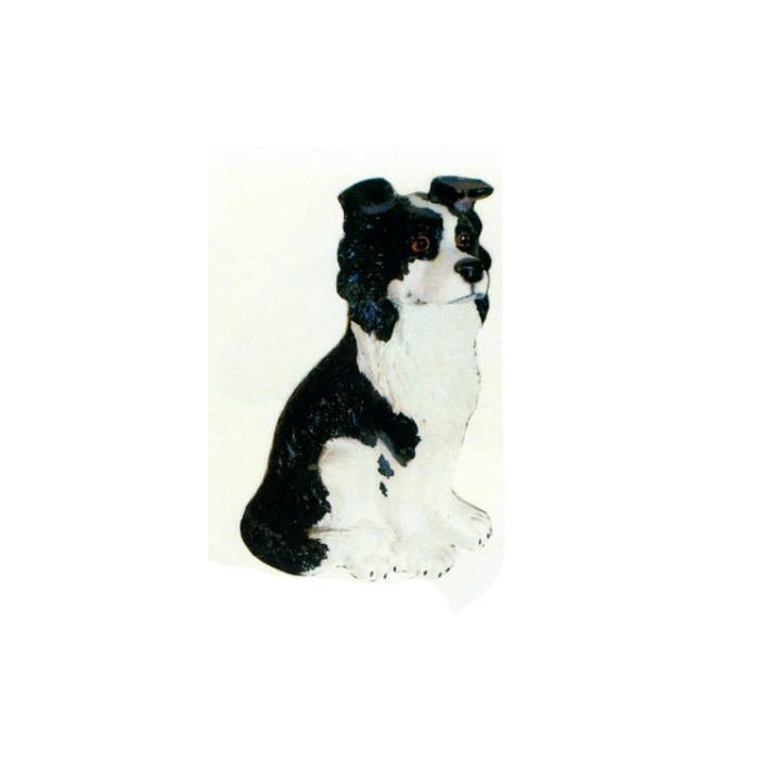 Border Collie sitzend lebensgroß Dekorationsfigur