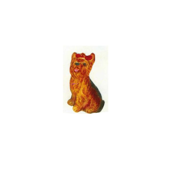Yorkshire Terrier sitzend lebensgroß Dekorationsfigur