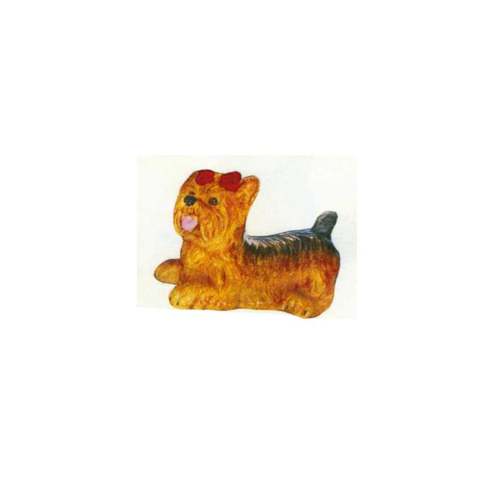 Yorkshire Terrier liegend lebensgroß Dekorationsfigur