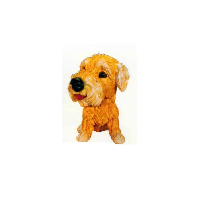 Border Terrier sitzend lebensgroß Dekorationsfigur