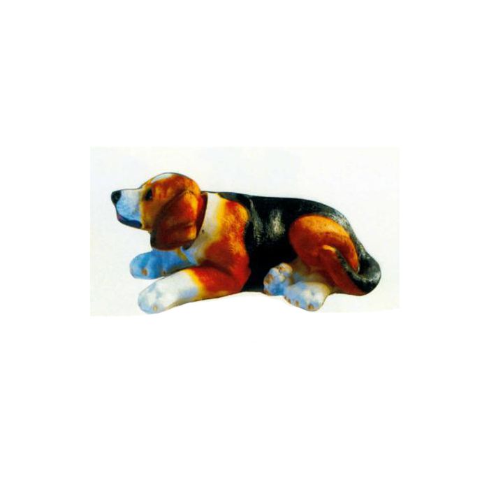 Beagle liegend lebensgroß Dekorationsfigur