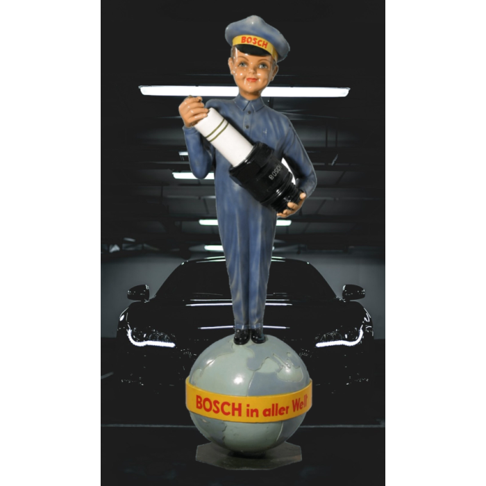 Bosch Werbefigur Karl Otto mit Kerze lebensgroß Deko- & Werbefigur