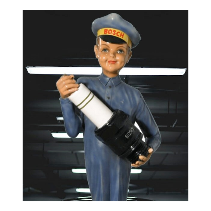 Bosch Werbefigur Karl Otto mit Kerze lebensgroß Deko- & Werbefigur