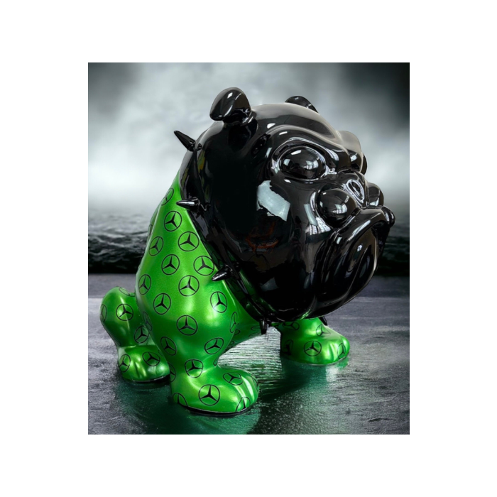 Bulldogge Sitzend Mercedes lebensgroß Deko- & Werbefigur