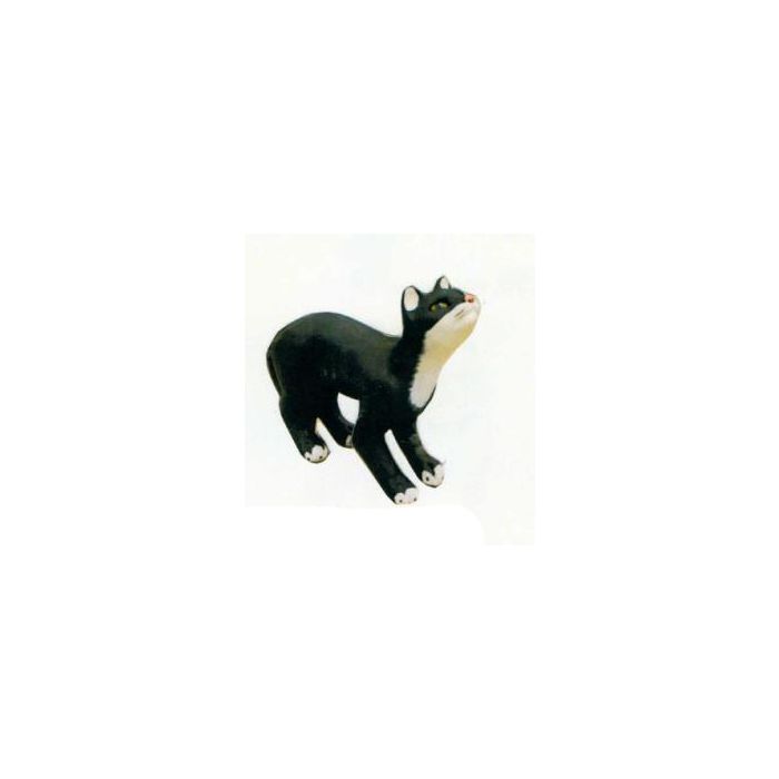 Katze macht Katzenbuckel lebensgroß Dekorationsfigur