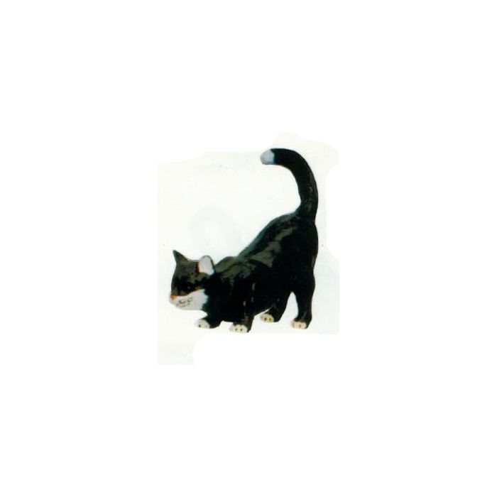 Katze in Angriffsposition lebensgroß Dekorationsfigur