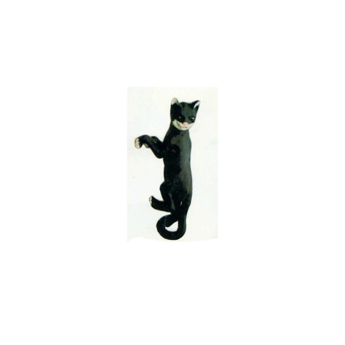 Katze hängend am Zaun groß Kopf links lebensgroß Dekorationsfigur