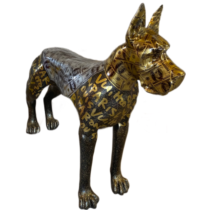 Hund Bullterrier Kampfhund lebensgroß Deko- & Werbefigur