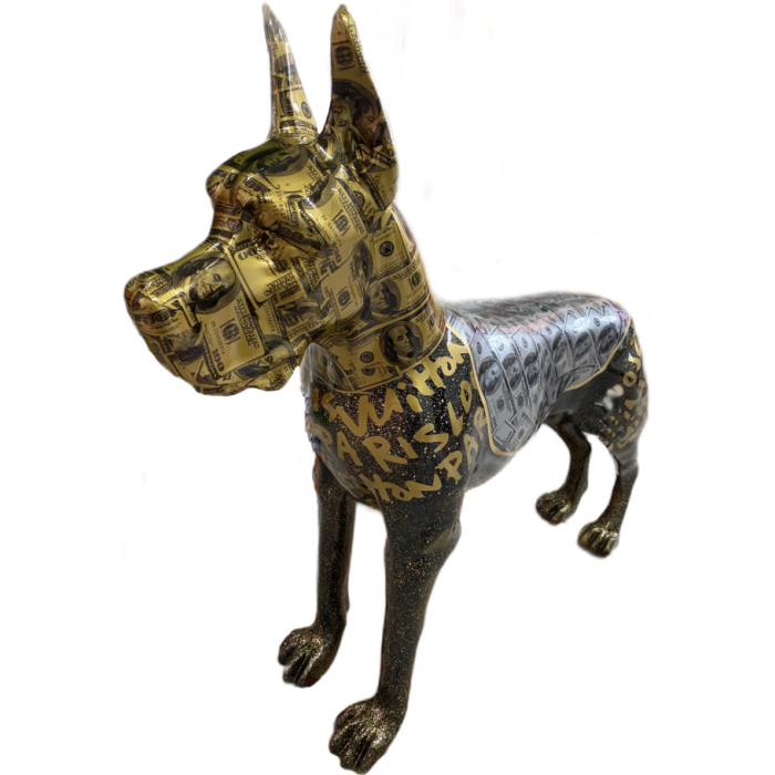 Hund Bullterrier Kampfhund lebensgroß Deko- & Werbefigur