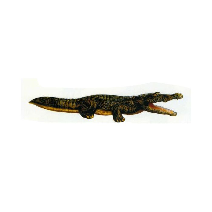 Krokodil mit offenem Maul lebensgroß Dekorationsfigur