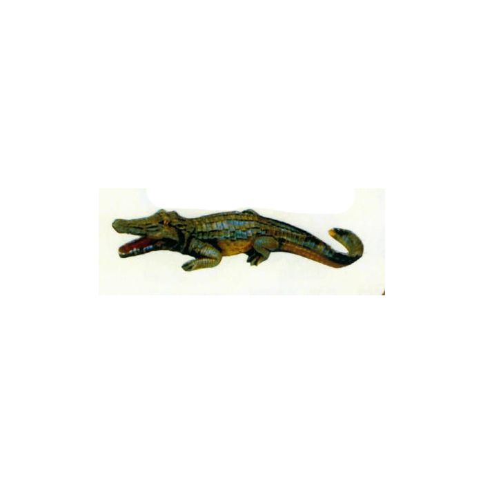 kleiner Alligator dunkel lebensgroß Dekorationsfigur