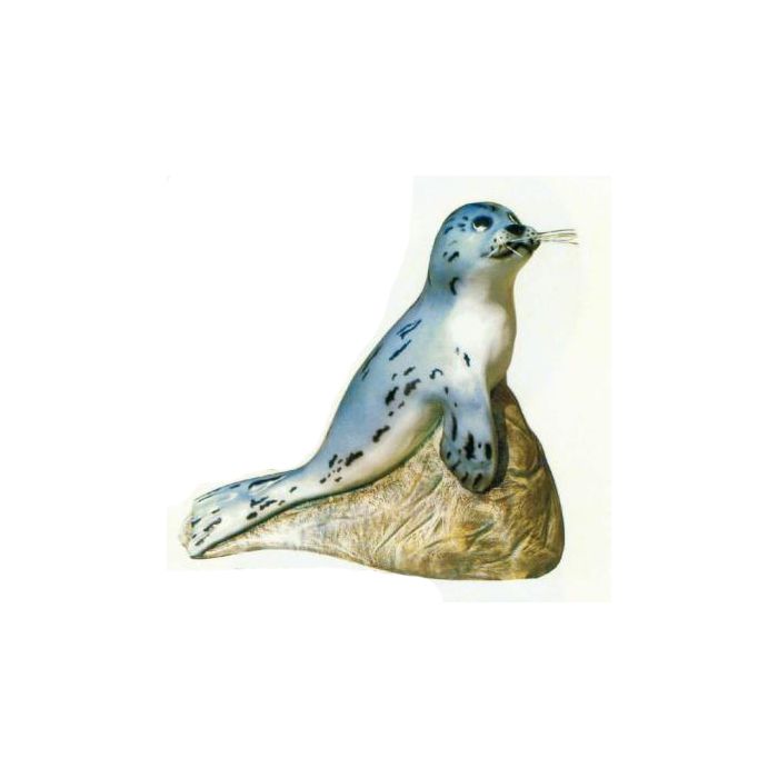 Robbe auf Stein groß lebensgroß Dekorationsfigur
