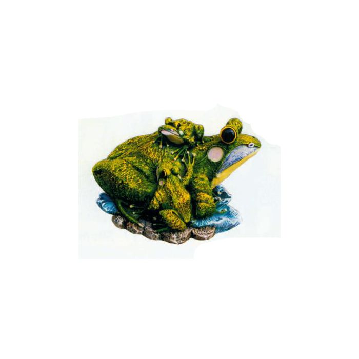 Frosch mit Kindern verkleinert Dekorationsfigur