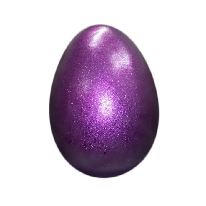 Violett glitzerndes Osterei vergrößert Deko- & Werbefigur
