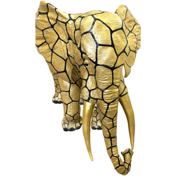 Elefant Luxus in Goldoptik lebensgroß Deko- & Werbefigur