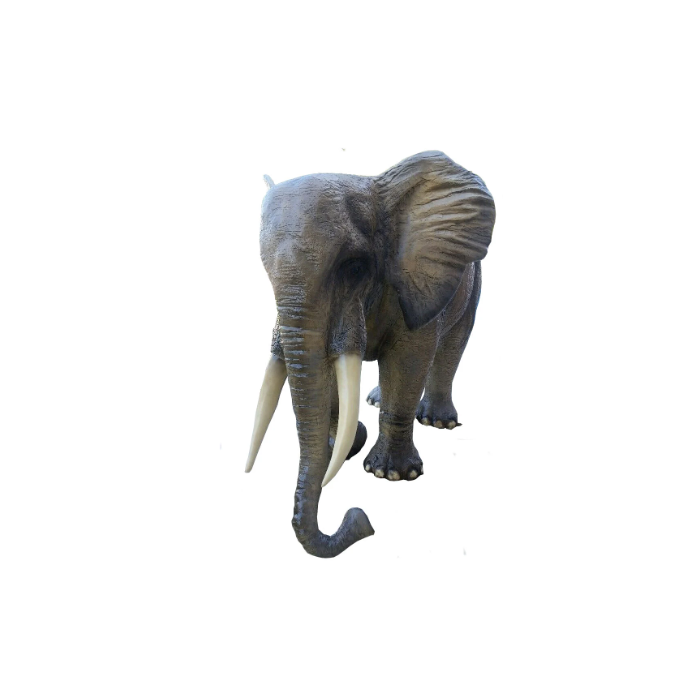 lebensgroßer Elefant mit Rüssel unten lebensgroß Deko- & Werbefigur
