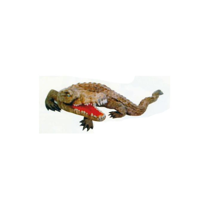 angreifendes Krokodil mit offenem Maul lebensgroß Dekorationsfigur