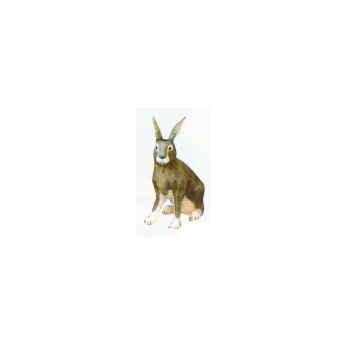 Hase grau lebensgroß Dekorationsfigur