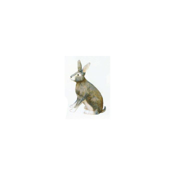 Hase grau lebensgroß Dekorationsfigur