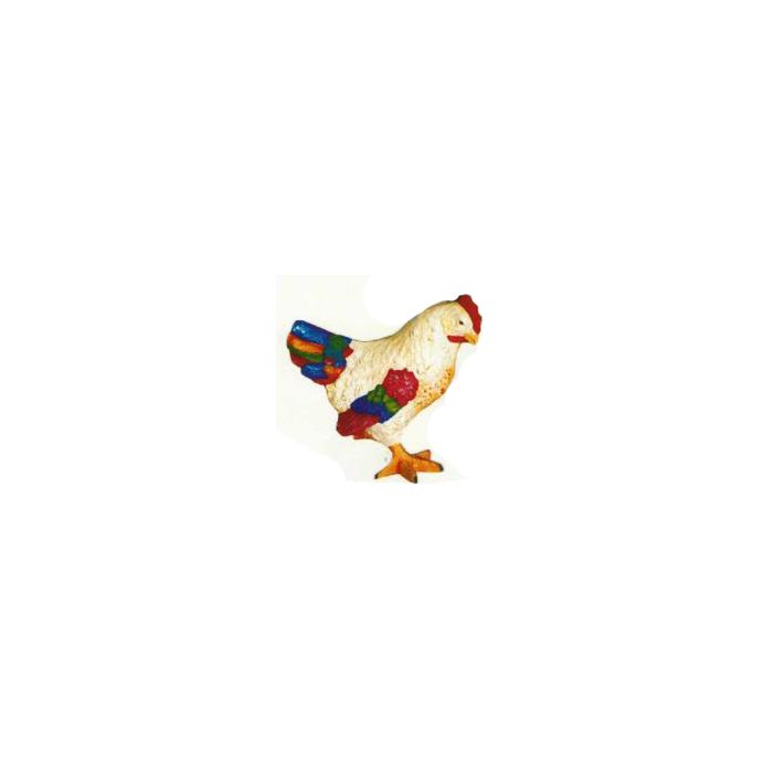 buntes Huhn lebensgroß Dekorationsfigur