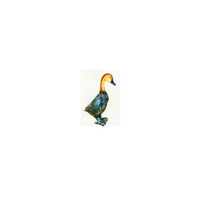 schwarz orangene Gans lebensgroß Dekorationsfigur