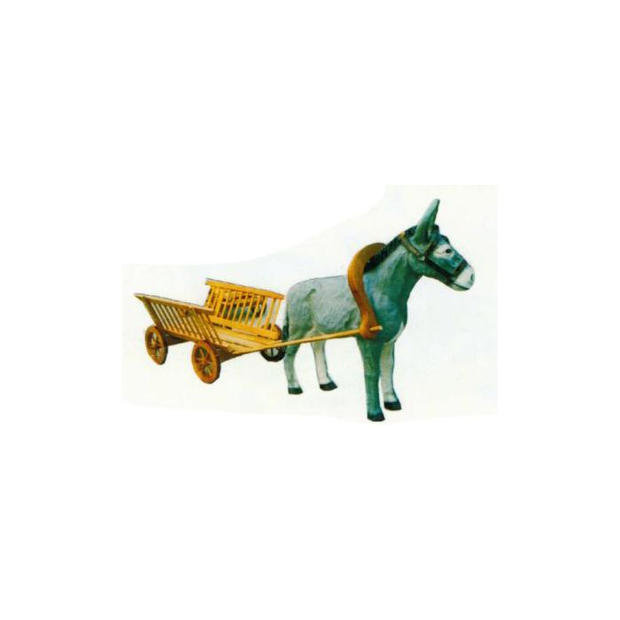 Esel mit Holzwagen verkleinert Dekorationsfigur