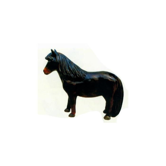 Pony dunkelbraun verkleinert Dekorationsfigur