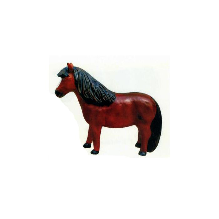 Pony hellbraun verkleinert Dekorationsfigur