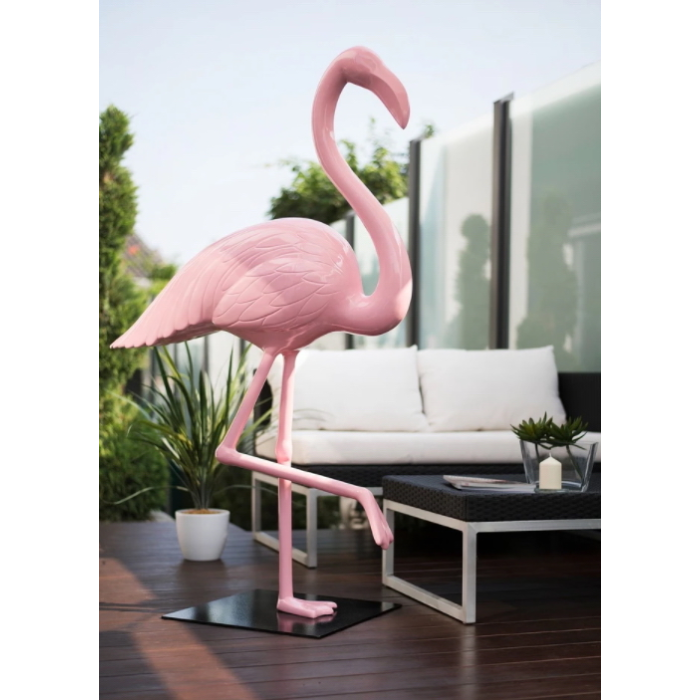 Flamingo pink Kopf oben lebensgroß Dekorationsfigur