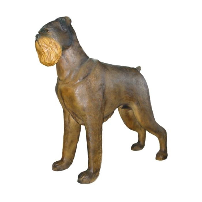 belgischer Griffon Hund groß lebensgroß Dekorationsfigur