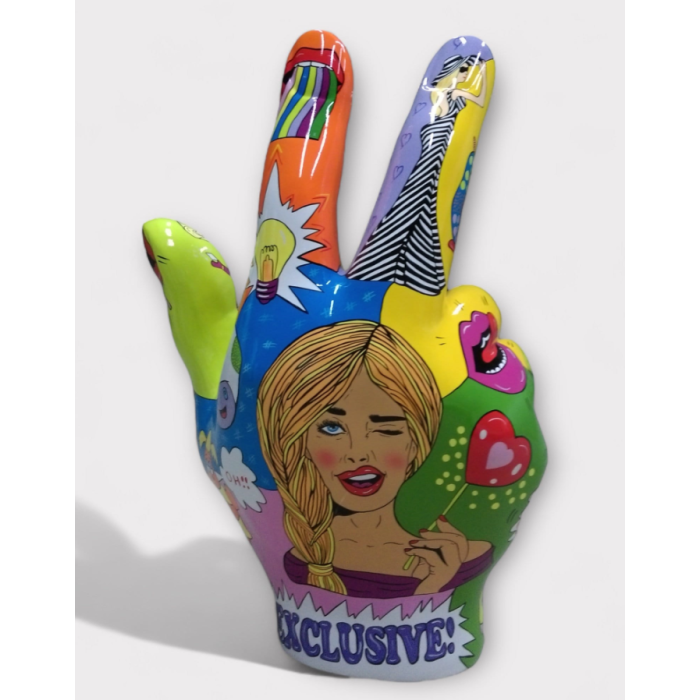 Hand PopArt XXL übergroß XXL Dekorationsfigur