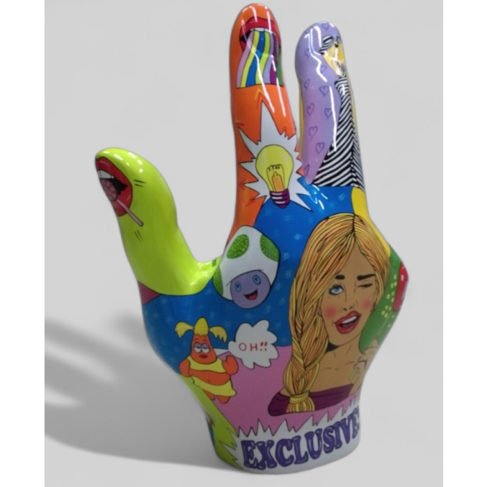 Hand PopArt XXL übergroß XXL Dekorationsfigur