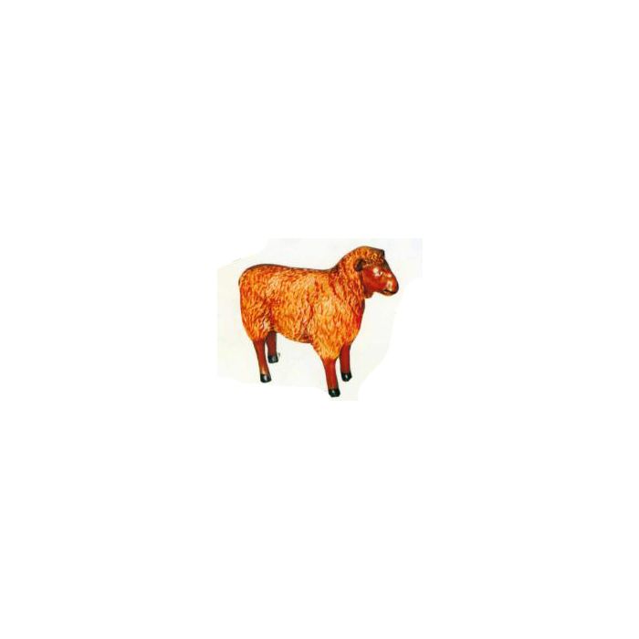 kleines braunes Schaf lebensgroß Dekorationsfigur