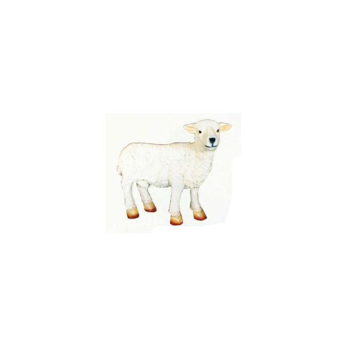 kleines wolliges Schaf lebensgroß Dekorationsfigur