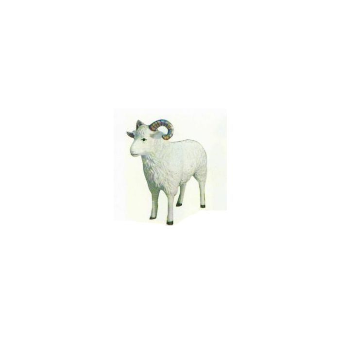 großer Schafbock lebensgroß Dekorationsfigur