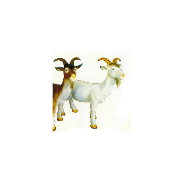 Bergziegenbock weiß lebensgroß Dekorationsfigur