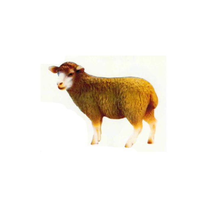braunes Wollschaf lebensgroß Dekorationsfigur