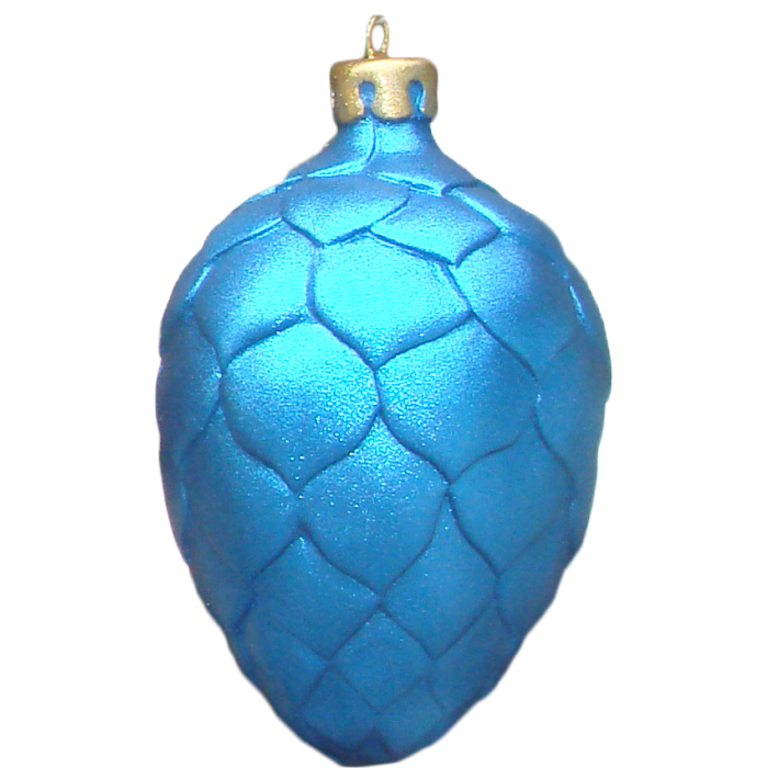 Weihnachtszapfen Blau vergrößert Dekorationsfigur