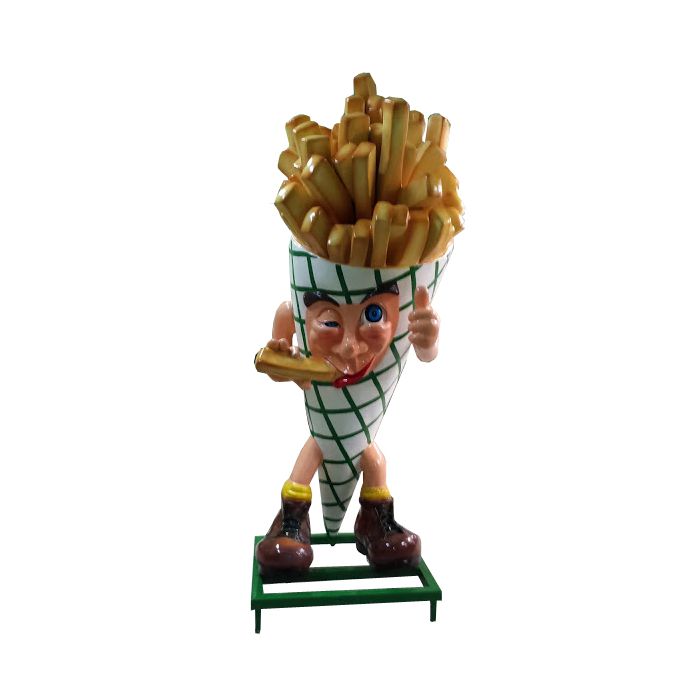 Pommes Frites Männchen grün groß übergroß XXL Deko- & Werbefigur