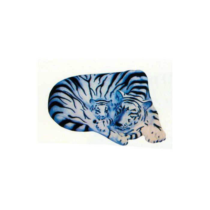 liegender Tiger weiß mit Kind lebensgroß Deko- & Werbefigur