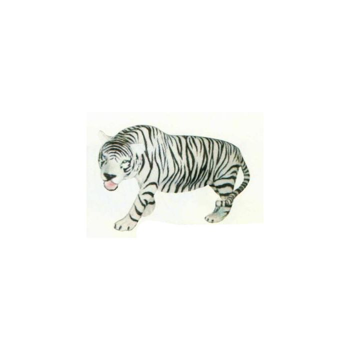 laufender Tiger weiß lebensgroß Deko- & Werbefigur