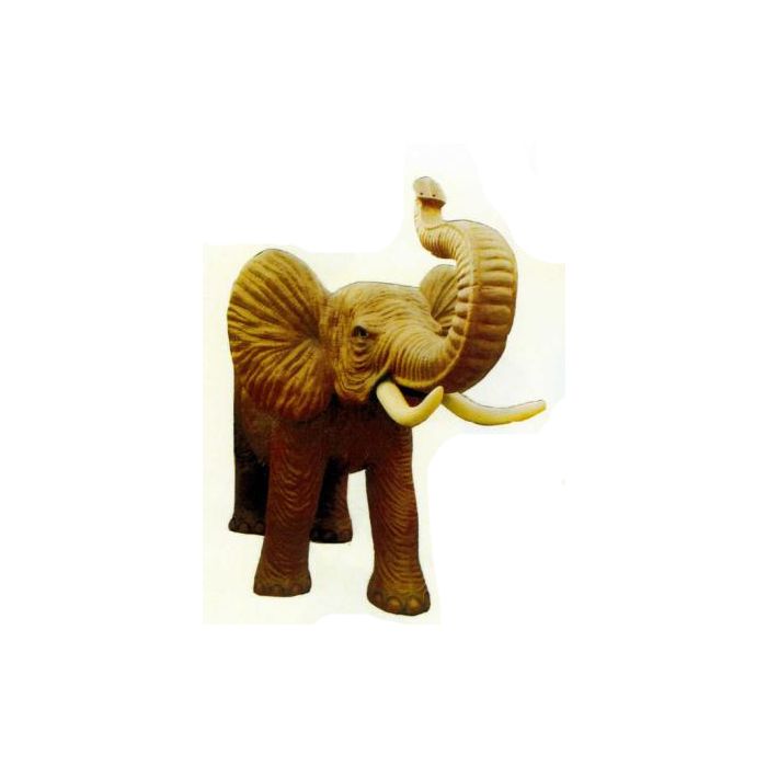 lebensgroßer Elefant mit Rüssel oben lebensgroß Deko- & Werbefigur