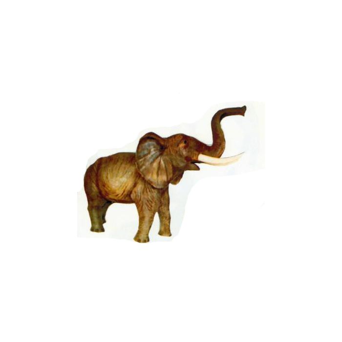 großer stehender Elefant Rüssel oben lebensgroß Deko- & Werbefigur